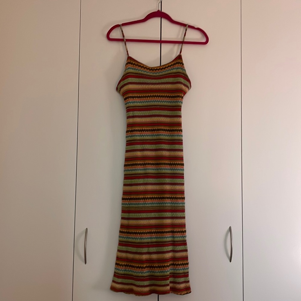 Knit Colorful Dress Vintage 90s